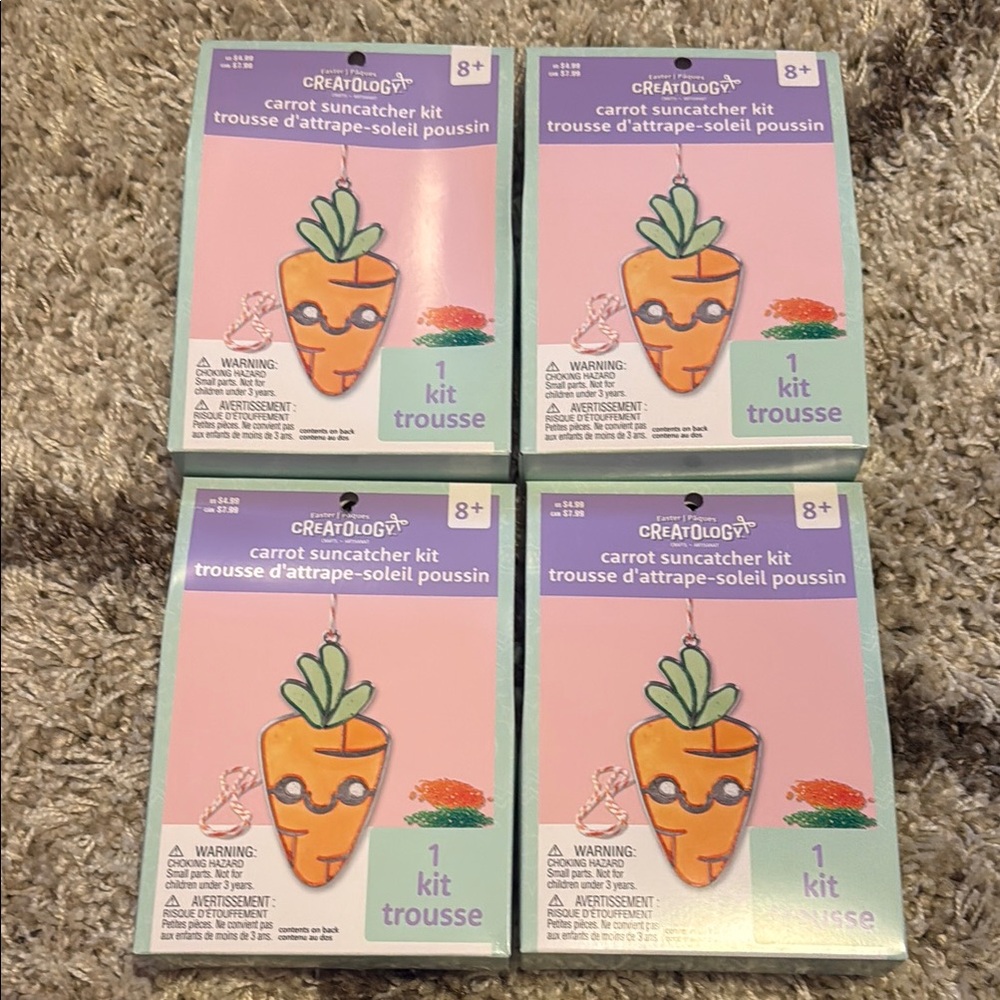 🌻 Bundle of 4 DIY Carrot Suncatcher Craft Kits
